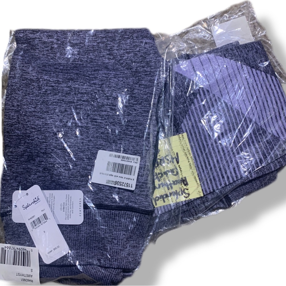 Splendid Heathered Colorblock Quick Dry Leggings - Picture 4 of 4